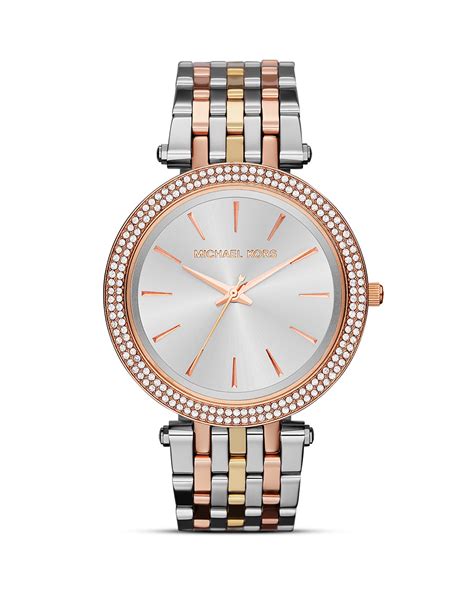 tri tone michael kors watch